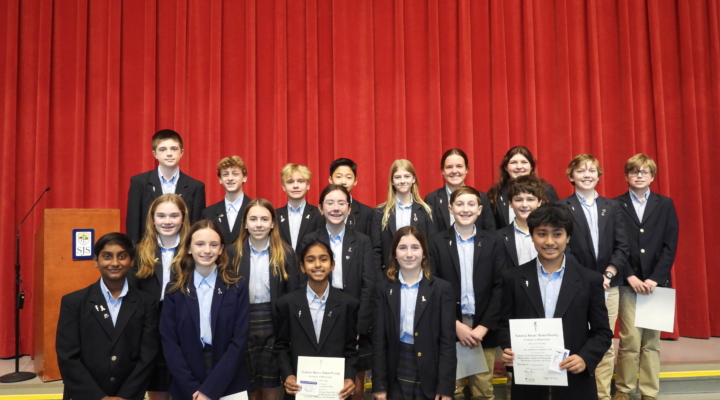 Nineteen SJS Students inducted into National Junior Honor Society